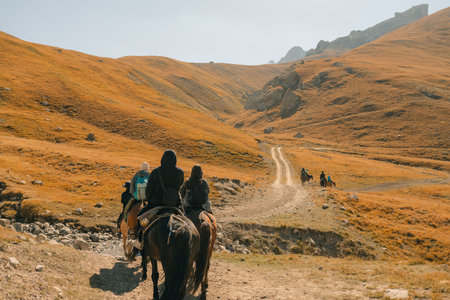 Kurumduk valley, Naryn province, Kyrgyzstan, Central Asia. High quality photoの写真素材