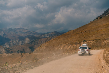 River coming from Kel-Suu mountain range, Kurumduk valley, Naryn province, Kyrgyzstan, Central Asia. High quality photoの写真素材