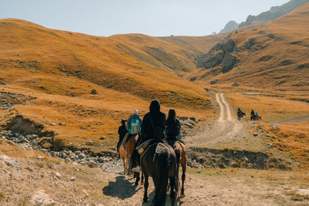 Kurumduk valley, Naryn province, Kyrgyzstan, Central Asia.の写真素材