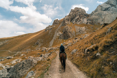 Kurumduk valley, Naryn province, Kyrgyzstan, Central Asia. High quality photoの写真素材