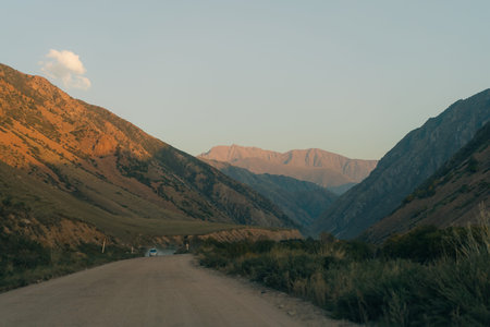 Kyzyl Oi Village, Kyrgyzstan - 25th August 2025.の写真素材