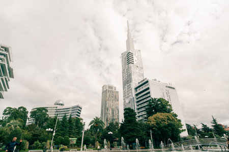 Batumi, Georgia - 13 JUNE 2025 Batumi Boulevard Park with dancing fountains. High quality photoの写真素材