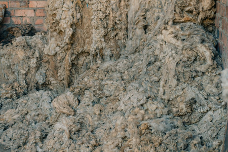 fragment of wool for felting and making products. High quality 4k footageの写真素材