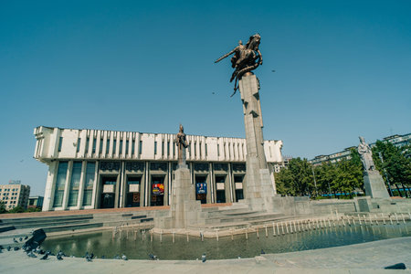 BISHKEK, KYRGYZSTAN - JUNE 2 2025 Kyrgyz State Philharmonic Hall Named Toktogul Satylganov. High quality photoの写真素材