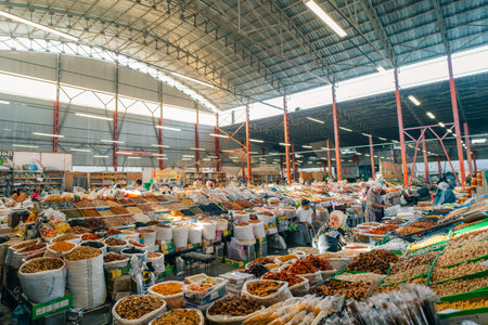 Bishkek, Kyrgyzstan - 2 September 2025 Osh bazaar in Bishkek. It is huge bazaar with local products. High quality photoの写真素材