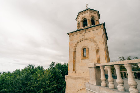 beautiful aerial shot of Sameba Church in Batumi, Georgia. High quality photoの写真素材