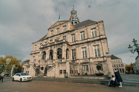 Maastricht, Netherlands - oct 1 2025 city hall and market square . High quality photo