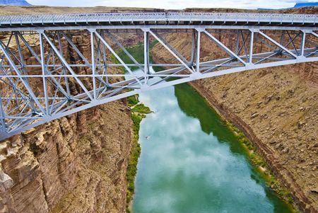 Bridge at the Grand Canyon. Colorado River. の写真素材