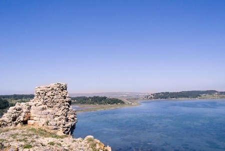 Landscape of Gruissan France, sea and nature.の写真素材