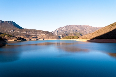 Les Escales. Water reservoir in Catalonia Spain.の写真素材