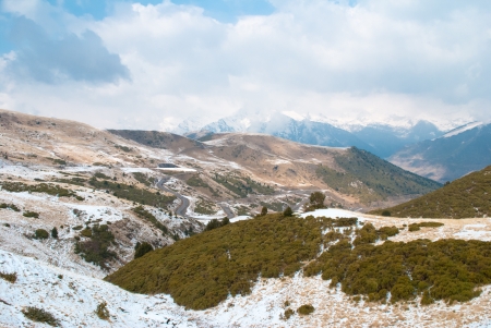 Winter landscape at Boi Taull, Catalonia Spain の写真素材