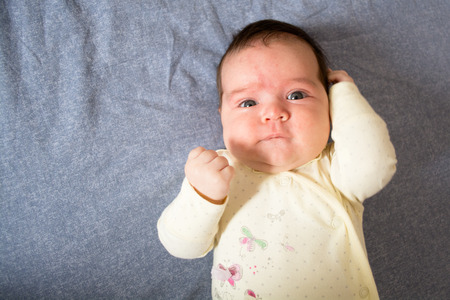 Newborn baby under three months oldの写真素材