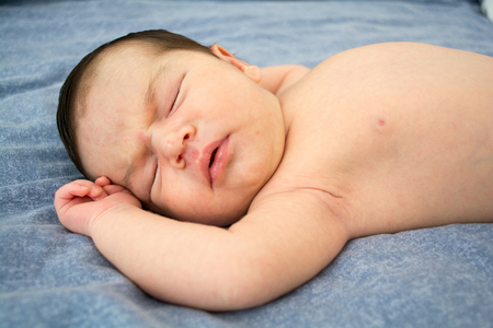 Newborn baby under three months oldの写真素材