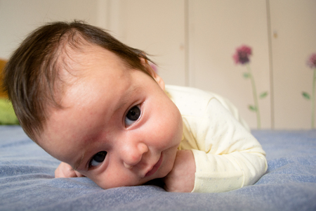 Newborn baby under three months oldの写真素材