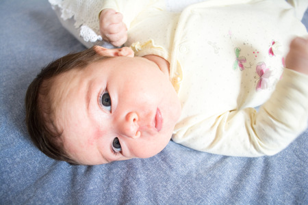 Newborn baby under three months oldの写真素材