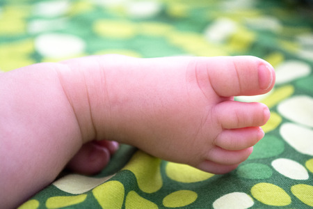 Cute New born baby girl under three months oldの写真素材