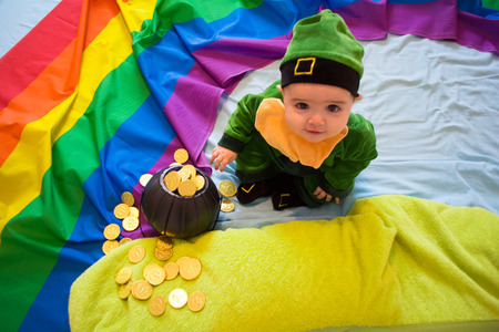 Saint Patricks Day - Irish babyの写真素材