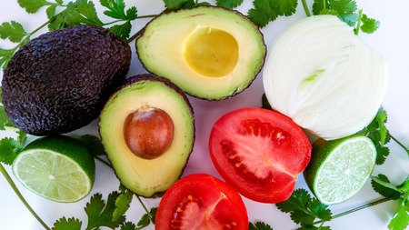 Ingredients for a healthy and delicious vegetarian mealの写真素材