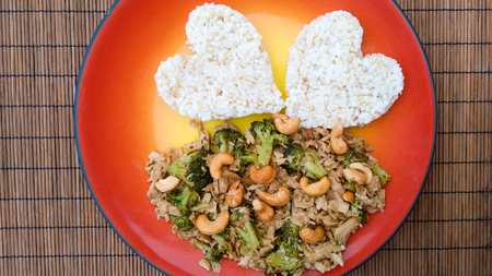 Healthy and delicious vegetarian meal. Fresh and organic ingredients.の写真素材