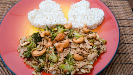 Healthy and delicious vegetarian meal. Fresh and organic ingredients.の写真素材