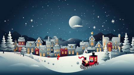 Explore the enchantment of a snowy winter night with Hristofor Zhefarovich's detailed artwork. Immerse yourself in the festive joy of a snowman, a sleigh, and a Christmas tree in a picturesque snowy landscape. Perfect for captivating banners and backgrounds, this masterpiece evokes the magic of the holiday season.の素材
