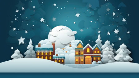 Explore the enchantment of a snowy winter night with Hristofor Zhefarovich's detailed artwork. Immerse yourself in the festive joy of a snowman, a sleigh, and a Christmas tree in a picturesque snowy landscape. Perfect for captivating banners and backgrounds, this masterpiece evokes the magic of the holiday season.の素材