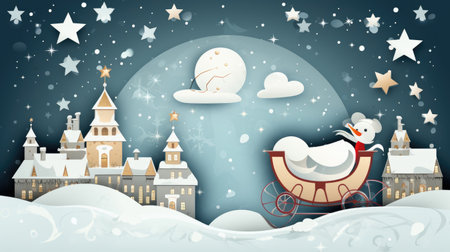 Explore the enchantment of a snowy winter night with Hristofor Zhefarovich's detailed artwork. Immerse yourself in the festive joy of a snowman, a sleigh, and a Christmas tree in a picturesque snowy landscape. Perfect for captivating banners and backgrounds, this masterpiece evokes the magic of the holiday season.の素材