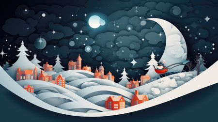 Explore the enchantment of a snowy winter night with Hristofor Zhefarovich's detailed artwork. Immerse yourself in the festive joy of a snowman, a sleigh, and a Christmas tree in a picturesque snowy landscape. Perfect for captivating banners and backgrounds, this masterpiece evokes the magic of the holiday season.の素材