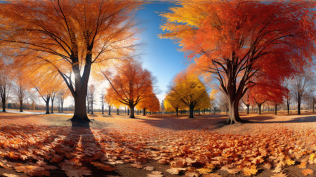 Capture the essence of fall with this beautiful autumn landscape. Perfect for desktop wallpaper, the golden leaves and vibrant scenery create a stunning backdrop. Embrace the autumn vibes and enhance your computer screen with the natural beauty of seasonal change.の素材