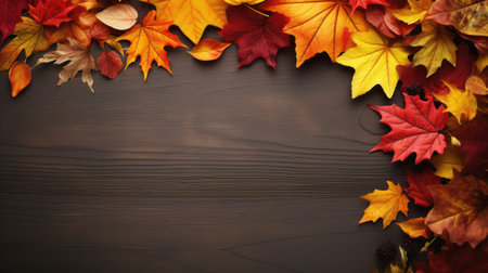 Embrace the autumnal charm with this decorative frame adorned by a beautiful fall leaves border. The vibrant hues of autumn create an artistic and nature-inspired design, perfect for enhancing the seasonal ambiance in your creative projects.の素材