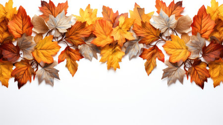 Embrace the autumnal charm with this decorative frame adorned by a beautiful fall leaves border. The vibrant hues of autumn create an artistic and nature-inspired design, perfect for enhancing the seasonal ambiance in your creative projects.の素材
