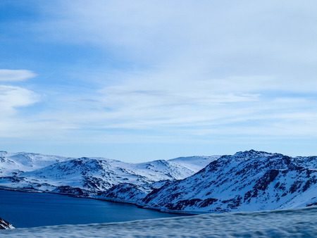 Norway Winter Fjordの写真素材