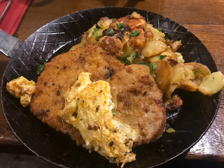 Esacalope with potatoesの写真素材