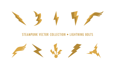 Steampunk Collection Isolated - Lightning Boltsのイラスト素材