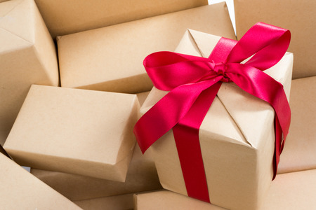 pile of Gift Boxの写真素材