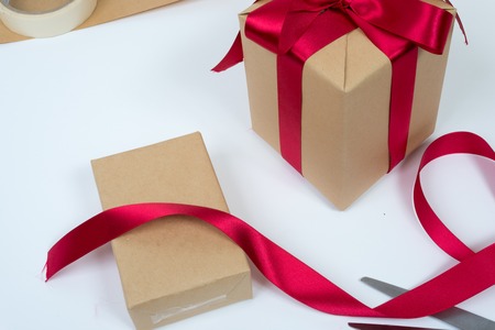 [Gift Set] Red Ribbon boxの写真素材