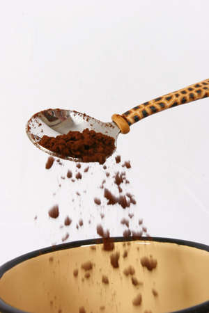 Coffee being prepared in a cupの写真素材