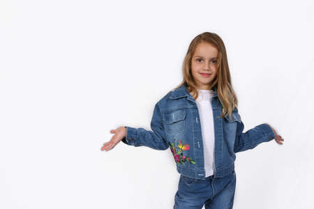 Young girl asking you what to doの写真素材