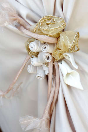 A detailed corset with gems and curly flowersの写真素材