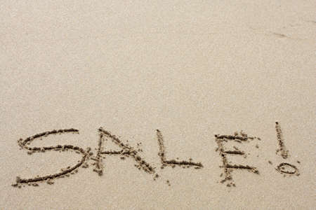 Words written in the sand on beachの写真素材