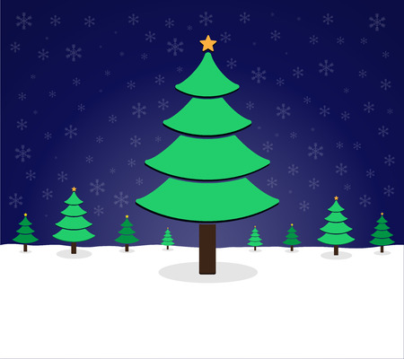 pine tree christmasのイラスト素材