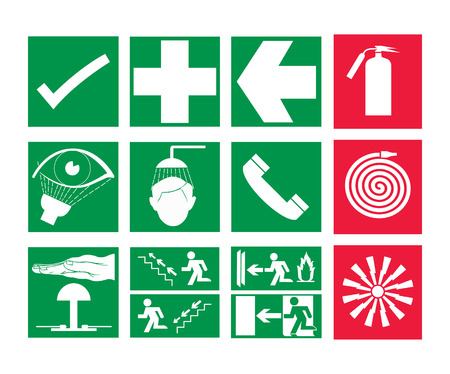 Rescue and emergency Sign & Fire safety sign vectorのイラスト素材