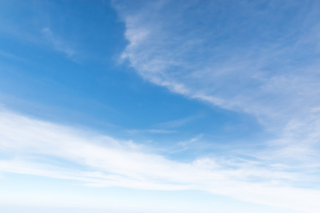 Cloudscape Blue sky and white cloud. Sunny dayの写真素材