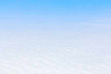 Cloudscape Blue sky and white cloud. Sunny dayの写真素材