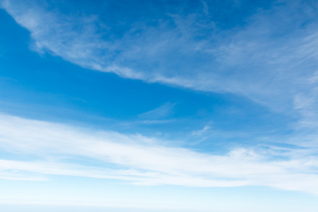 Cloudscape Blue sky and white cloud. Sunny dayの写真素材