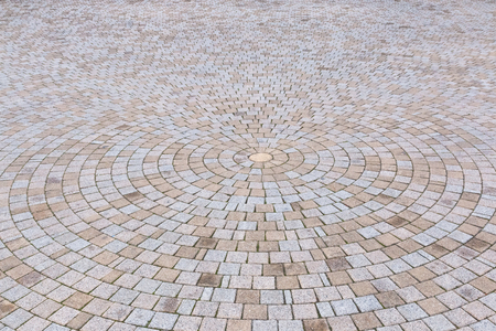 Duotone yellow and Gray Brick Stone on The Ground for Street Road. Sidewalk,in Vintage Design Flooring Square Pattern Texture Backgroundの写真素材