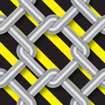 steel wire weave, danger signs, background vectorのイラスト素材