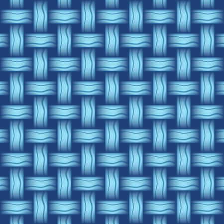 repeating wicker weave style background blue, vector formatのイラスト素材