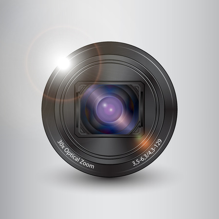 Lens digital camera vectorのイラスト素材