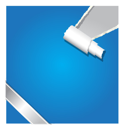 Paper torn at the corner and ribbon vectorのイラスト素材